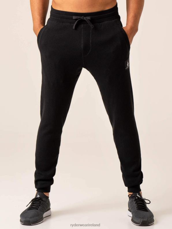 Ryderwear Waffle Lounge Pants Black Men Clothing 4Z2T1424