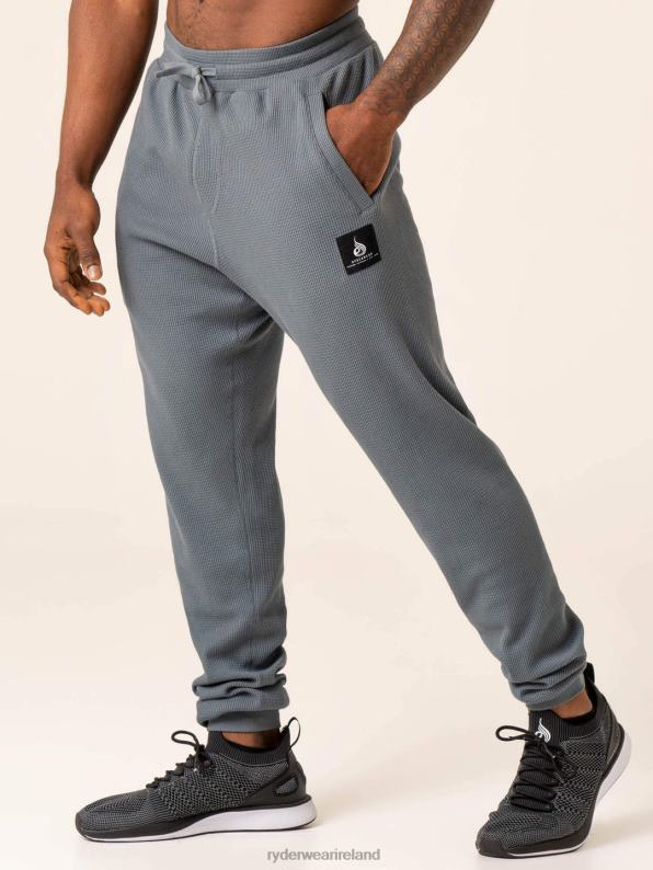 Ryderwear Waffle Lounge Pants Steel Blue Men Clothing 4Z2T1423