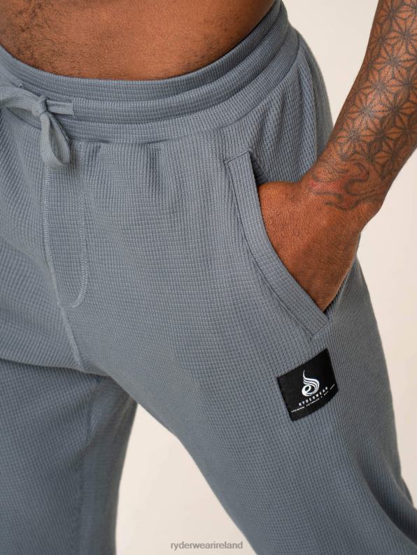 Ryderwear Waffle Lounge Pants Steel Blue Men Clothing 4Z2T1423