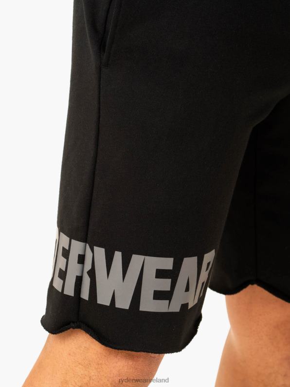 Ryderwear Heritage Fleece Track Shorts Black Men Clothing 4Z2T1166