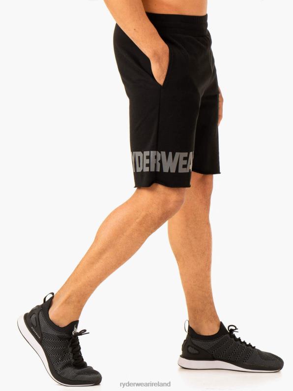 Ryderwear Heritage Fleece Track Shorts Black Men Clothing 4Z2T1166