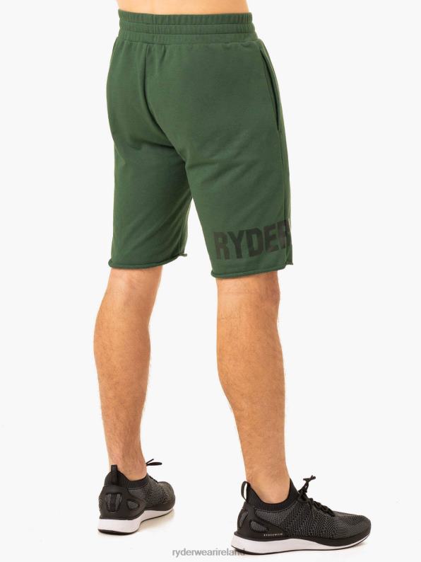 Ryderwear Heritage Fleece Track Shorts Green Men Clothing 4Z2T1164