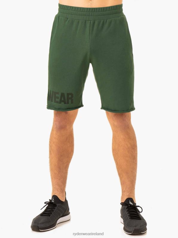 Ryderwear Heritage Fleece Track Shorts Green Men Clothing 4Z2T1164