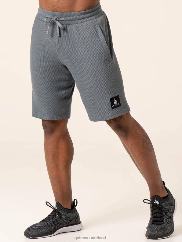 Ryderwear Waffle Lounge Shorts Steel Blue Men Clothing 4Z2T1134
