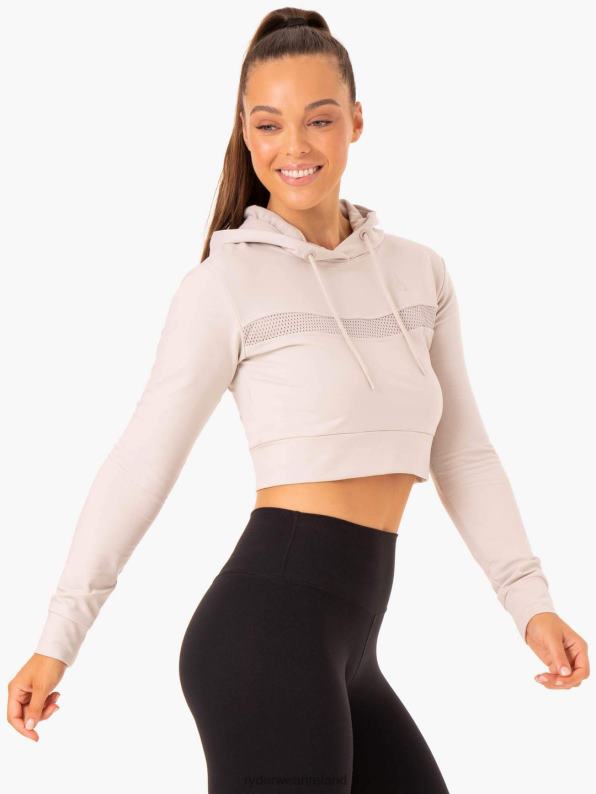 Ryderwear Hybrid Fitted Hoodie Ivory Women Clothing 4Z2T991