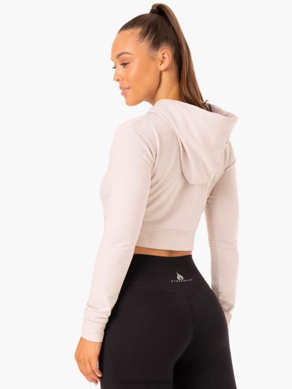 Ryderwear Hybrid Fitted Hoodie Ivory Women Clothing 4Z2T991