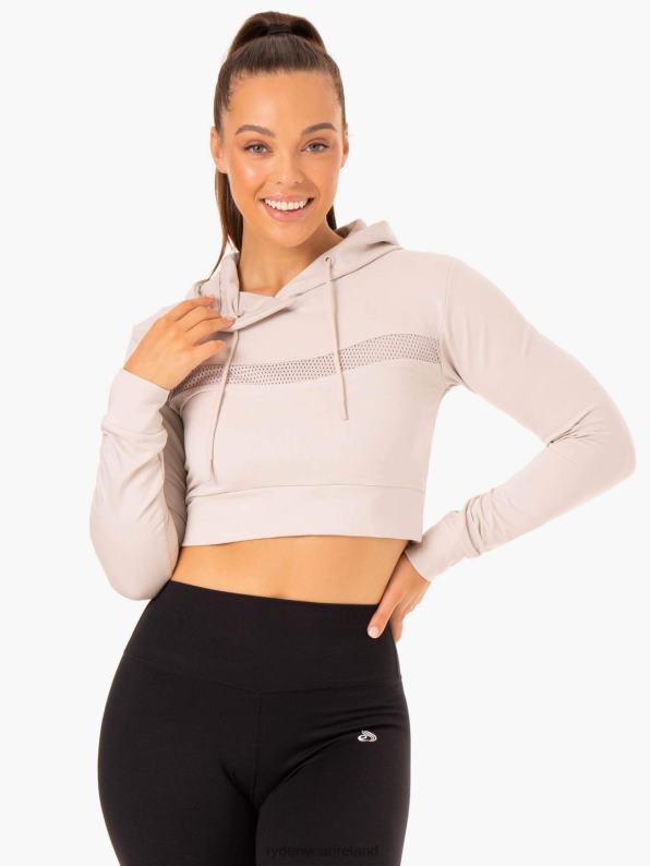 Ryderwear Hybrid Fitted Hoodie Ivory Women Clothing 4Z2T991