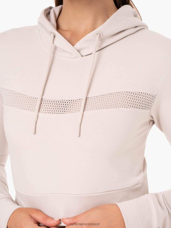Ryderwear Hybrid Fitted Hoodie Ivory Women Clothing 4Z2T991