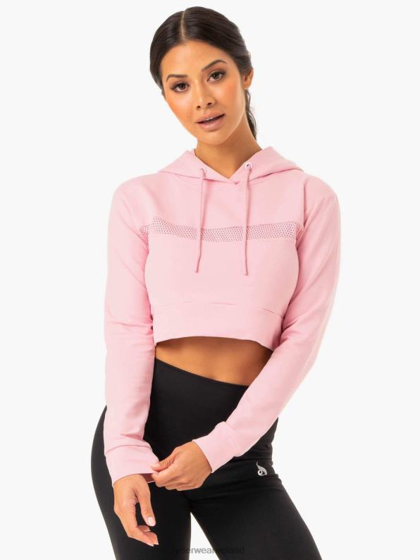 Ryderwear Hybrid Fitted Hoodie Pink Women Clothing 4Z2T994