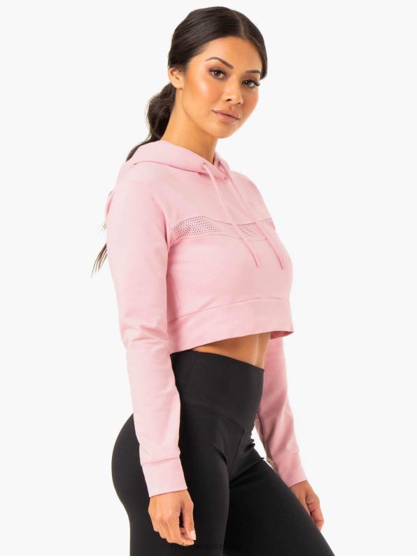 Ryderwear Hybrid Fitted Hoodie Pink Women Clothing 4Z2T994