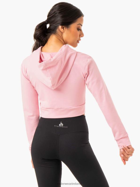 Ryderwear Hybrid Fitted Hoodie Pink Women Clothing 4Z2T994