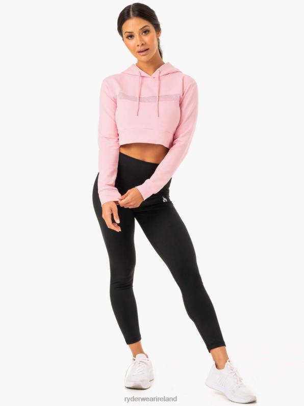 Ryderwear Hybrid Fitted Hoodie Pink Women Clothing 4Z2T994