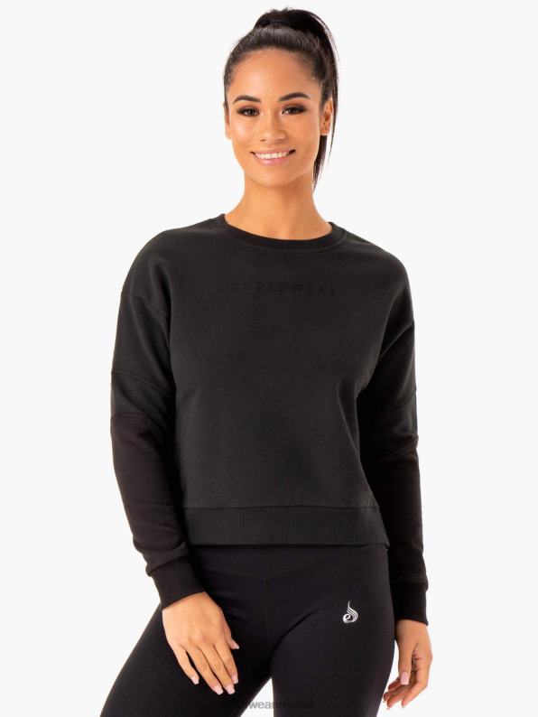 Ryderwear Hybrid Pullover Jumper Black/Charcoal Women Clothing 4Z2T989