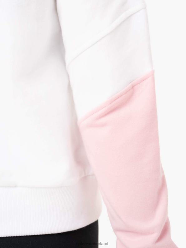 Ryderwear Hybrid Pullover Jumper White/Pink Women Clothing 4Z2T990