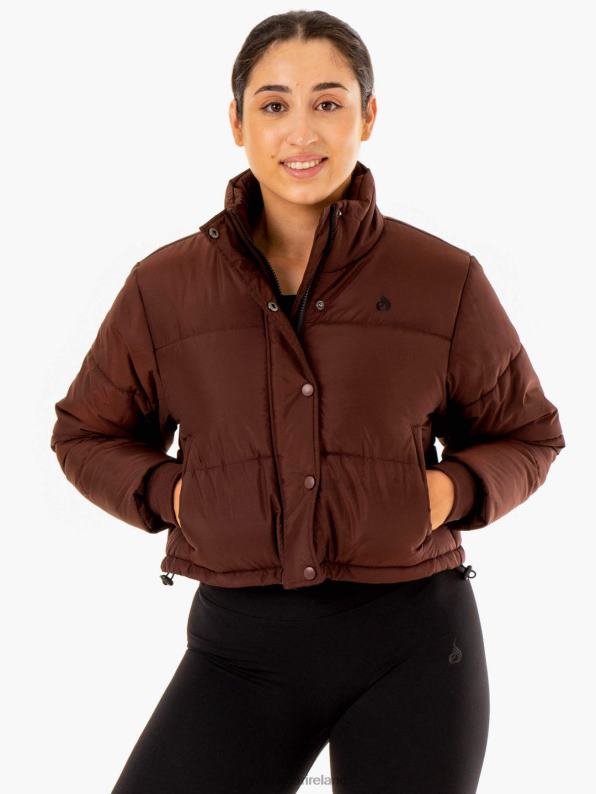 Ryderwear Apex Puffer Jacket Chocolate Women Clothing 4Z2T909