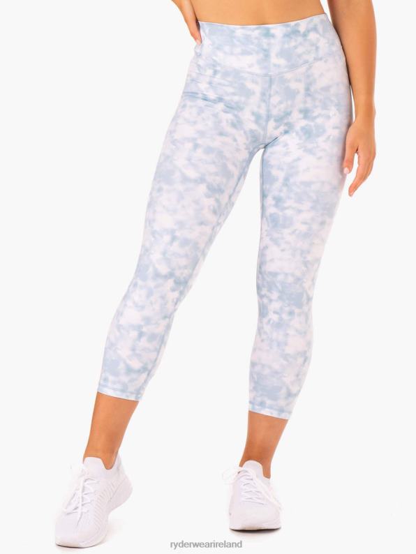 Ryderwear 7/8 Leggings Steel Blue Tie Dye Women Clothing 4Z2T132