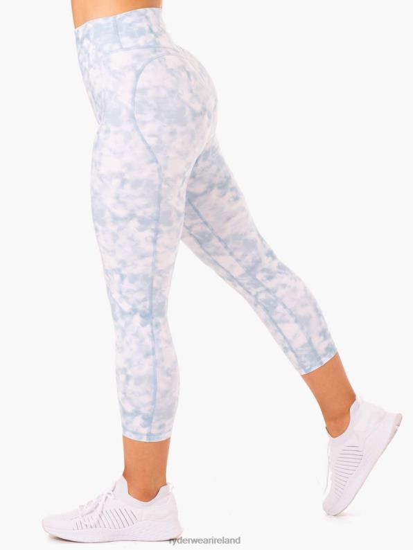 Ryderwear 7/8 Leggings Steel Blue Tie Dye Women Clothing 4Z2T132