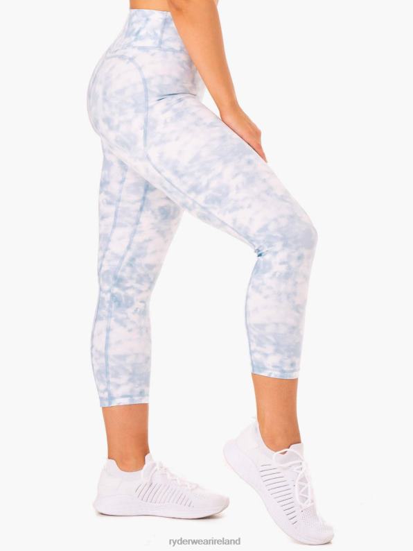 Ryderwear 7/8 Leggings Steel Blue Tie Dye Women Clothing 4Z2T132