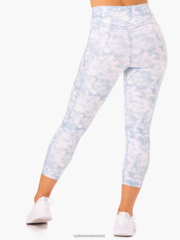 Ryderwear 7/8 Leggings Steel Blue Tie Dye Women Clothing 4Z2T132