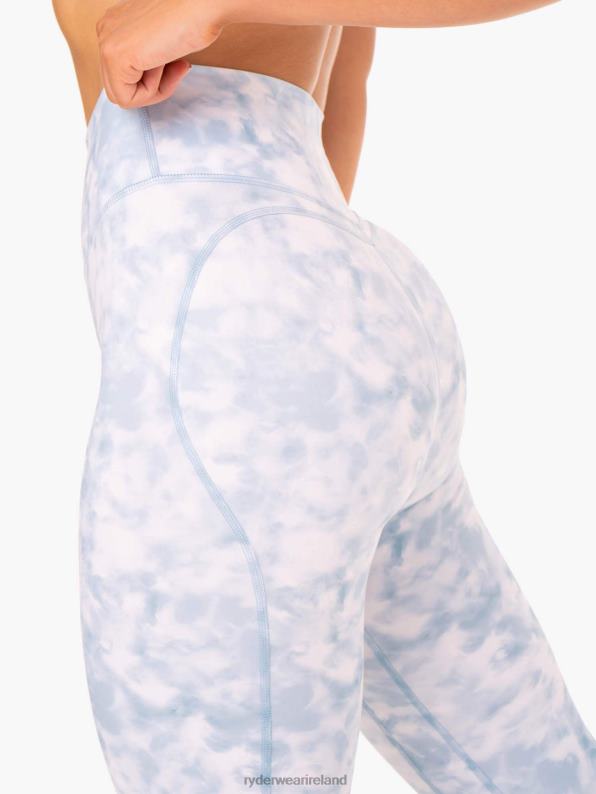 Ryderwear 7/8 Leggings Steel Blue Tie Dye Women Clothing 4Z2T132