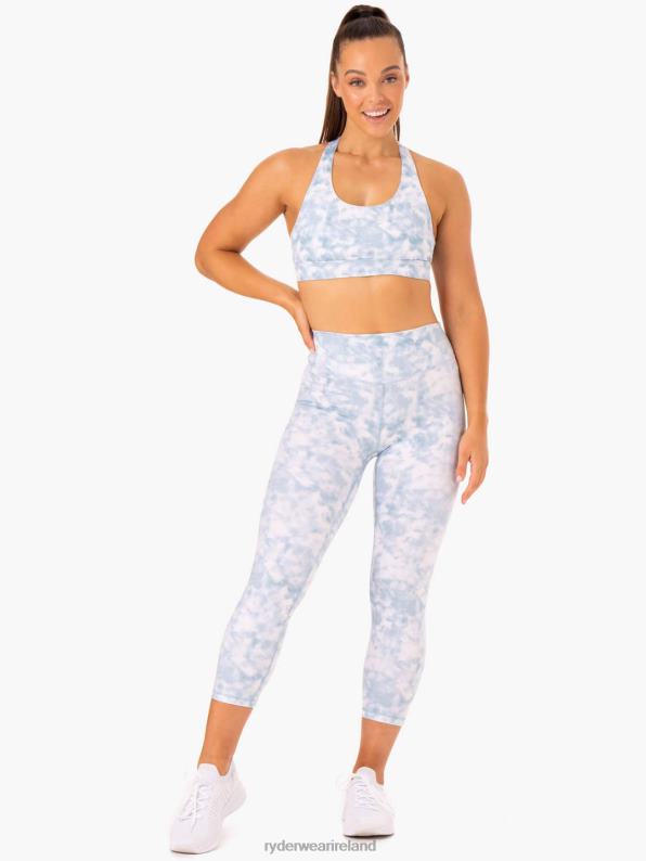 Ryderwear 7/8 Leggings Steel Blue Tie Dye Women Clothing 4Z2T132