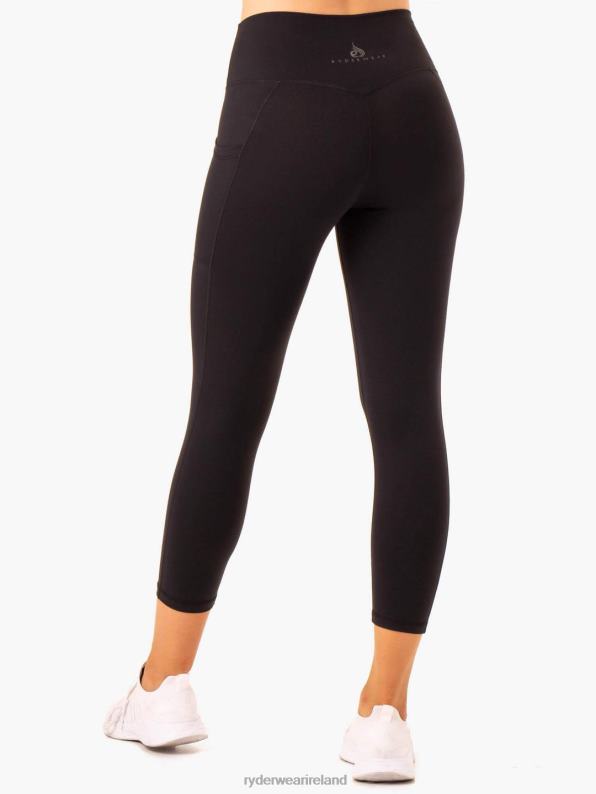 Ryderwear Action High Waisted 7/8 Pocket Leggings Black Women Clothing 4Z2T147