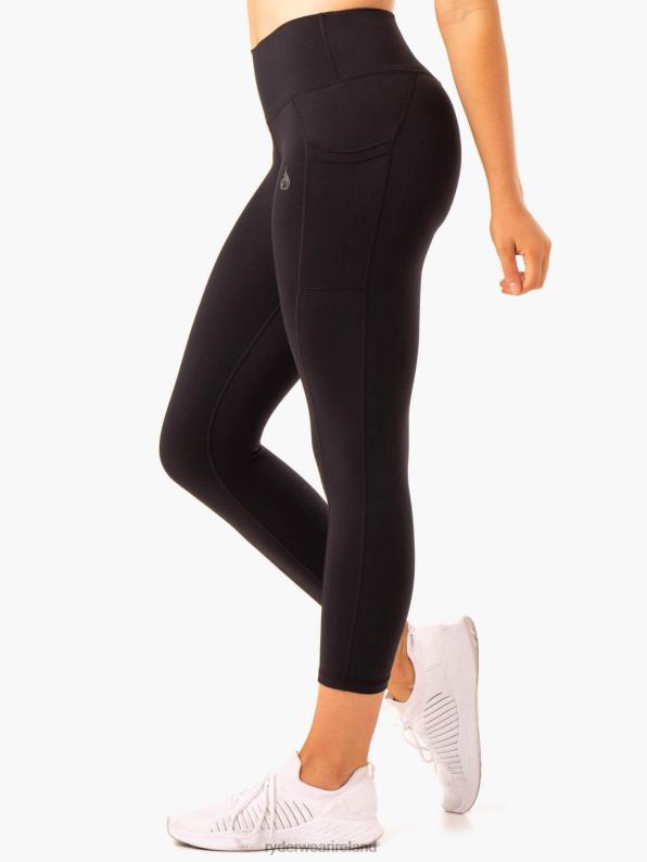 Ryderwear Action High Waisted 7/8 Pocket Leggings Black Women Clothing 4Z2T147