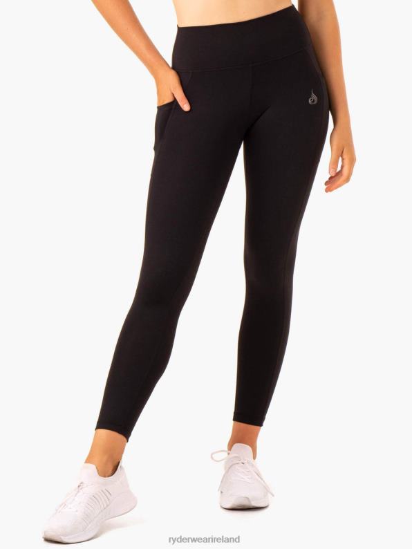 Ryderwear Action High Waisted Pocket Leggings Black Women Clothing 4Z2T148