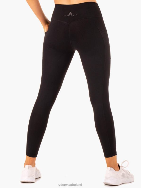 Ryderwear Action High Waisted Pocket Leggings Black Women Clothing 4Z2T148