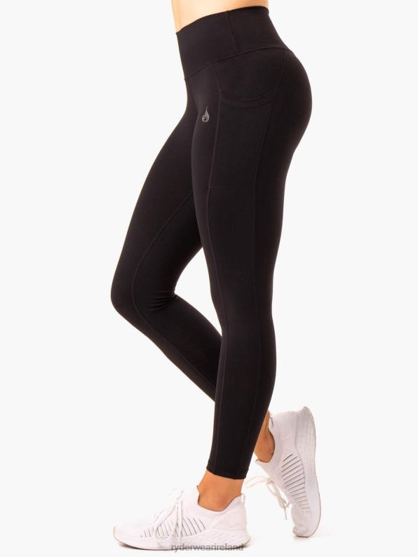 Ryderwear Action High Waisted Pocket Leggings Black Women Clothing 4Z2T148