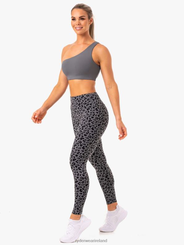 Ryderwear Adapt High Waisted Scrunch Leggings Grey Leopard Women Clothing 4Z2T1112