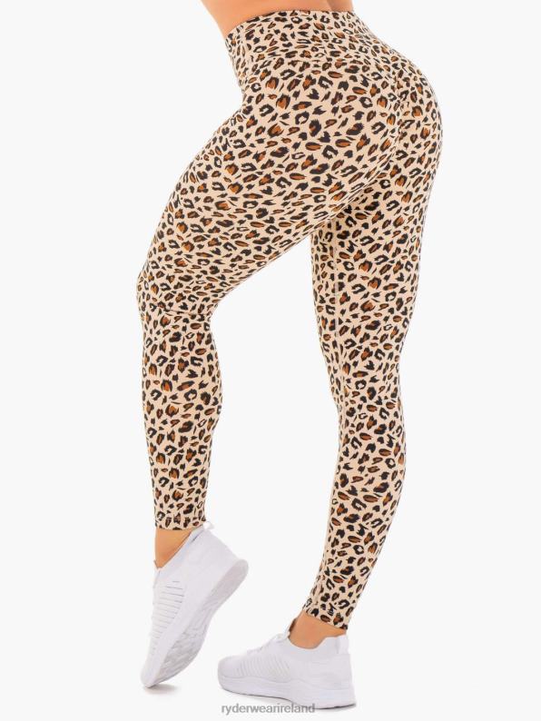 Ryderwear Adapt High Waisted Scrunch Leggings Nude Leopard Women Clothing 4Z2T158