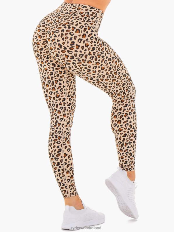 Ryderwear Adapt High Waisted Scrunch Leggings Nude Leopard Women Clothing 4Z2T158