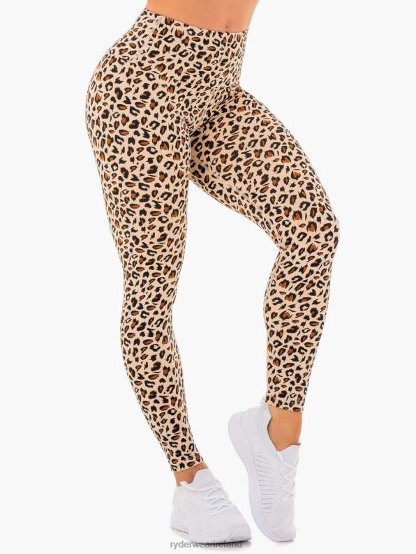 Ryderwear Adapt High Waisted Scrunch Leggings Nude Leopard Women Clothing 4Z2T158