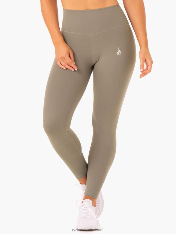 Ryderwear Base Full Length High Waisted Leggings Khaki Women Clothing 4Z2T143