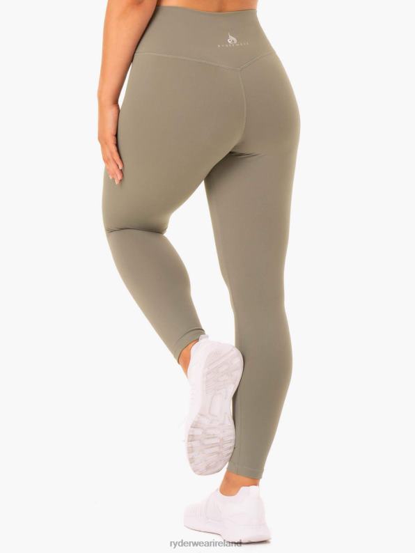 Ryderwear Base Full Length High Waisted Leggings Khaki Women Clothing 4Z2T143