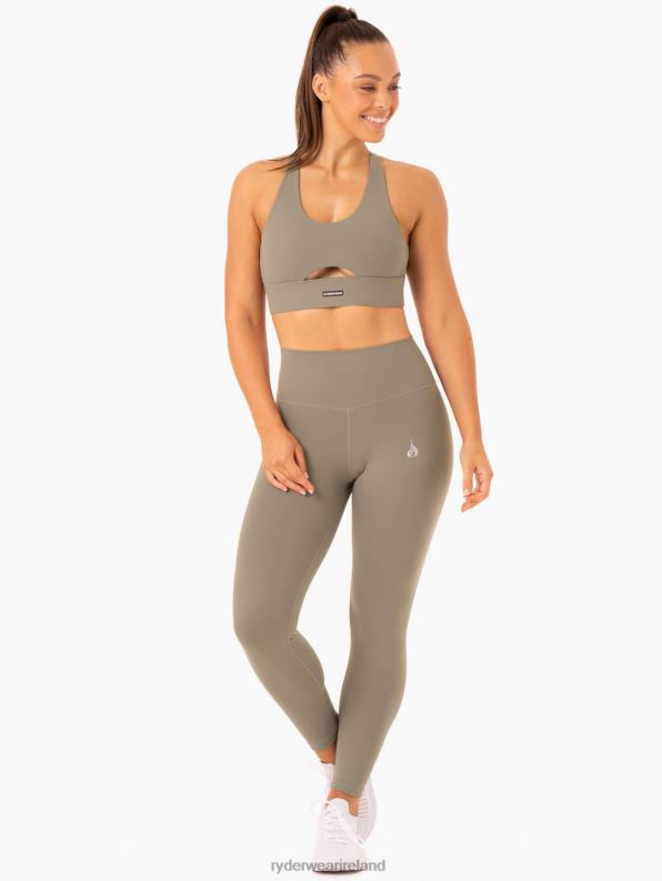 Ryderwear Base Full Length High Waisted Leggings Khaki Women Clothing 4Z2T143