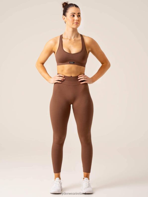 Ryderwear Circuit Rib Seamless High Waisted Leggings Chocolate Women Clothing 4Z2T59