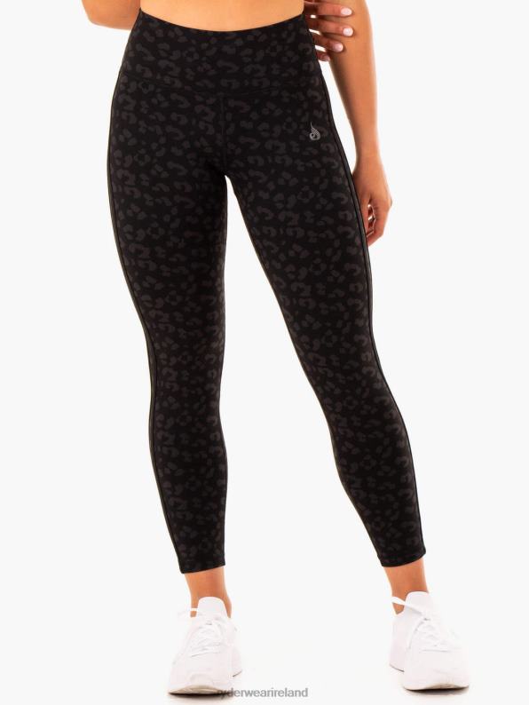 Ryderwear Evolution High Waisted Scrunch Leggings Black Leopard Women Clothing 4Z2T102