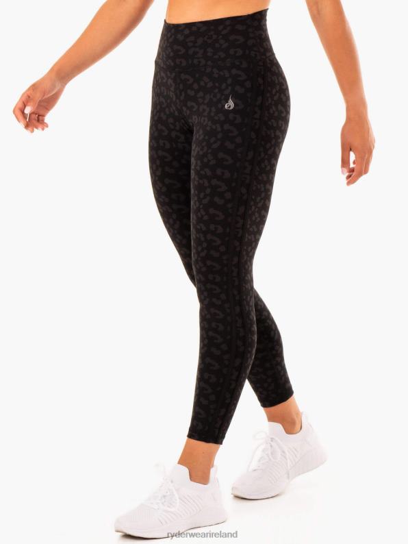 Ryderwear Evolution High Waisted Scrunch Leggings Black Leopard Women Clothing 4Z2T102