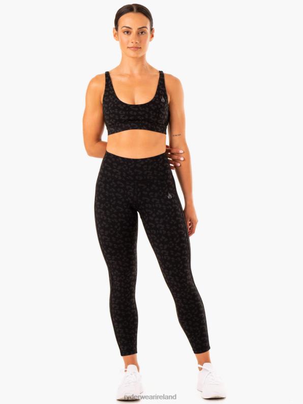 Ryderwear Evolution High Waisted Scrunch Leggings Black Leopard Women Clothing 4Z2T102