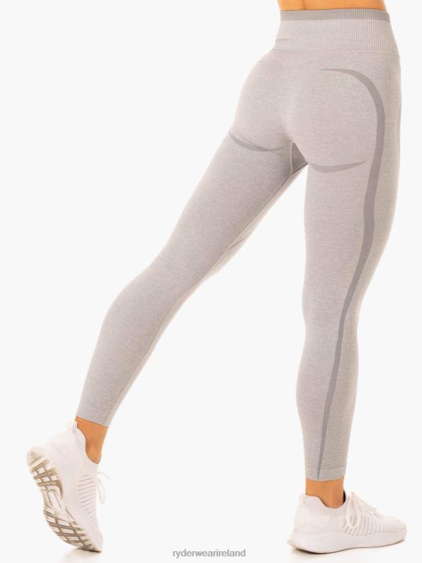 Ryderwear Excel Seamless High Waisted Leggings Grey Marl Women Clothing 4Z2T91