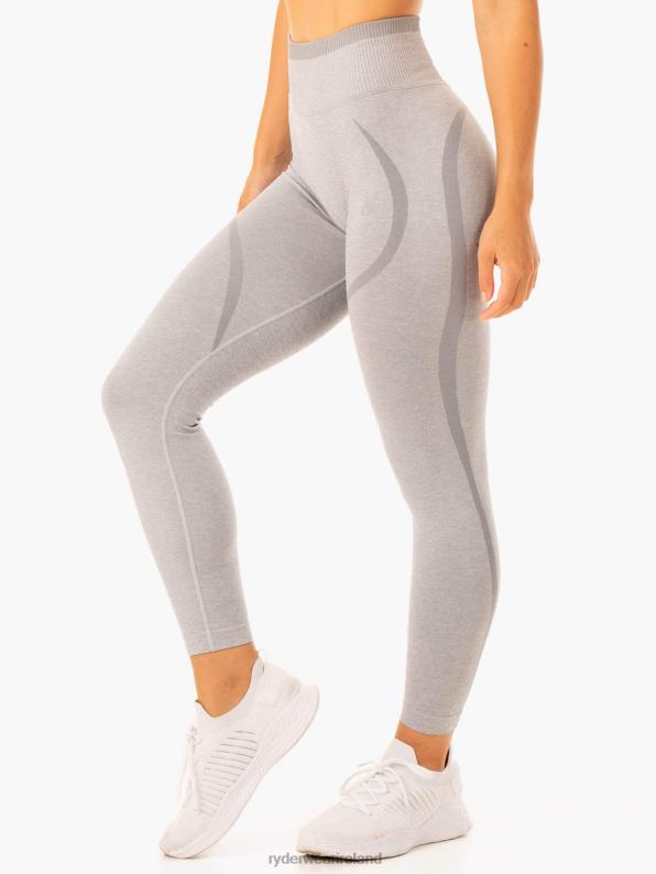 Ryderwear Excel Seamless High Waisted Leggings Grey Marl Women Clothing 4Z2T91