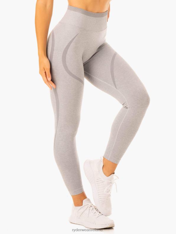 Ryderwear Excel Seamless High Waisted Leggings Grey Marl Women Clothing 4Z2T91