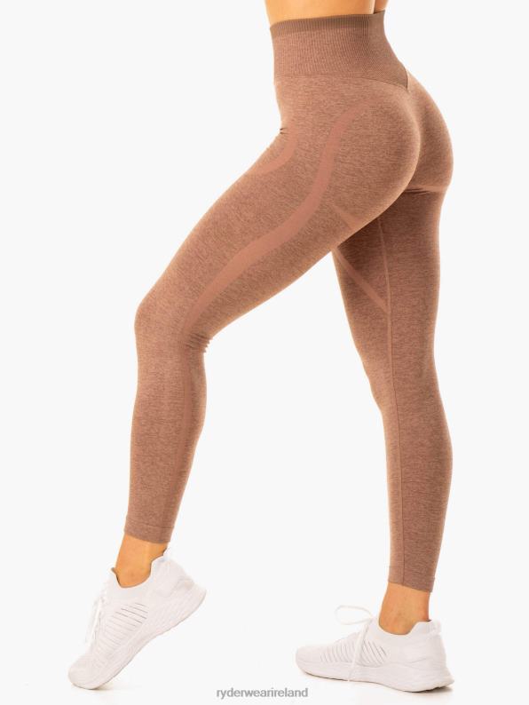 Ryderwear Excel Seamless High Waisted Leggings Mocha Marl Women Clothing 4Z2T89