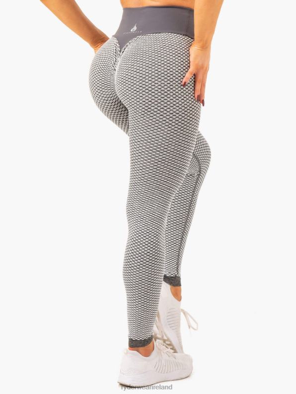 Ryderwear Honeycomb Scrunch Seamless Leggings Grey Marl Women Clothing 4Z2T111