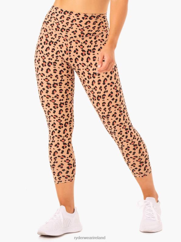 Ryderwear Hybrid 7/8 Leggings Tan Leopard Women Clothing 4Z2T141