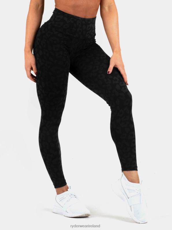 Ryderwear Instinct Scrunch Bum Leggings Leopard Black Women Clothing 4Z2T184