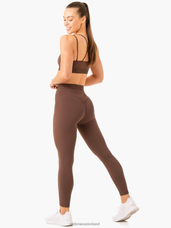Ryderwear Level Up High Waisted Scrunch Leggings Chocolate Women Clothing 4Z2T72