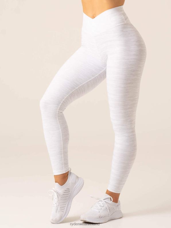 Ryderwear Momentum Cross Over Scrunch Leggings Snow Grey Marl Women Clothing 4Z2T53